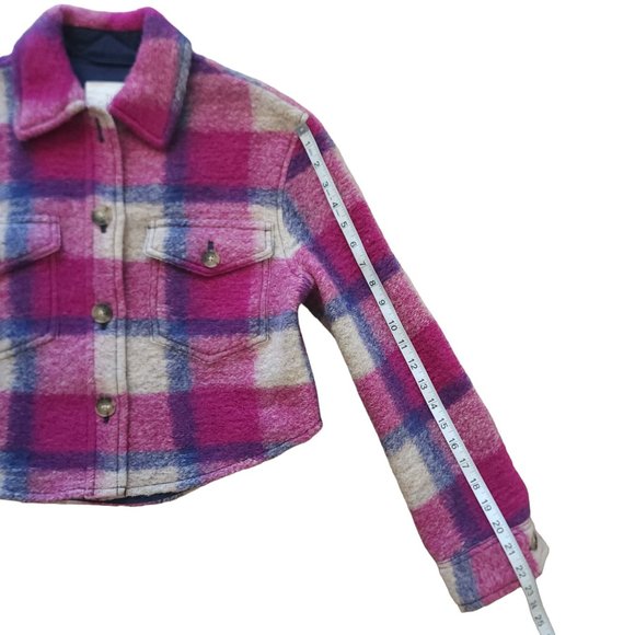 Ariztia Wilfred free Ganna Jacket short, pink blue plaid - Picture 8 of 11